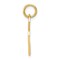 14K Yellow Gold Key Charm Necklace Jewelry Pendant 20mm x 8mm